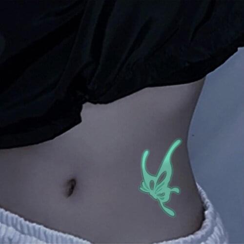 Waterproof Music Symbols Luminous Fake Tattoo Fashion Jewelry for Music Festival