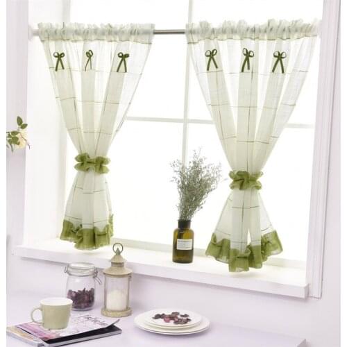Customized American Coffee Curtain With Short Window Curtain Valance Decor For Curtains Sheer Curtain Home Dust Cabinet Kitchen
