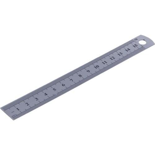 15cm 6 Inch Stainless Metal Ruler Measuring Tool