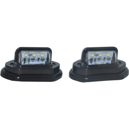 2Pcs 12V 24V Trailer Truck Bus LED License Plate Lights Lorry Van Back License Lamp Tail Light