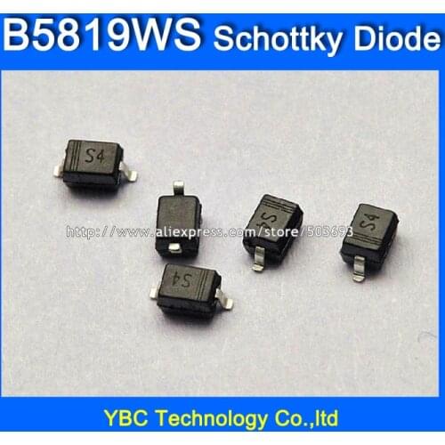 500pcs/lot B5819WS 1A/40V 1N5819 SMD Schottky Diode SOD-323 Small Size S4