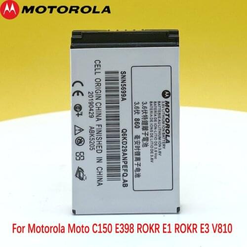 100% Real 860mAh SNN5699A Battery For Motorola Moto C150 E398 ROKR E1 ROKR E3 V810 Phone High Quality Battery+Tracking number