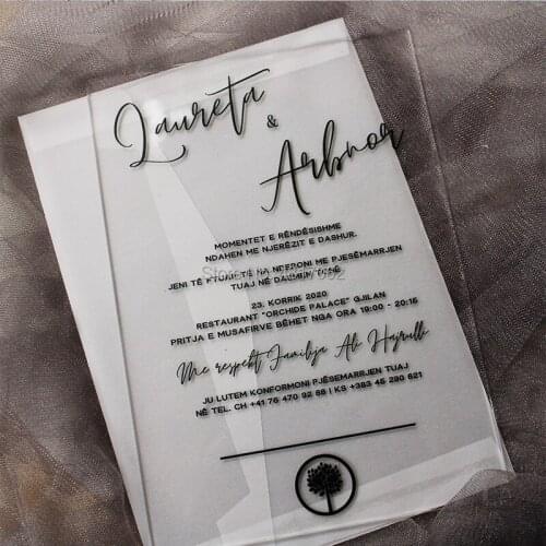 Acrylic Invitations & Menus