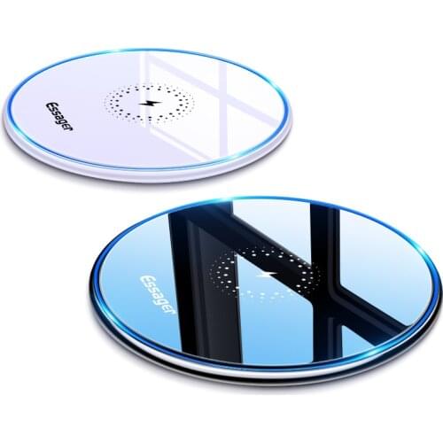 Essager 10W Qi Wireless Charger Induction Fast Wireless Charging Pad For iPhone 11/Pro Xs For Samsung S20 Xiaomi mi 9
