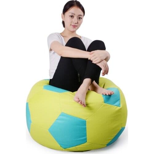 Cover only No Filler- 50cm in diameter football bean bag chair , cotton beanbag