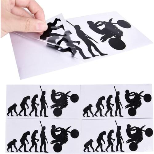 Human Evolution Motorcycle Car Stickers Personalized Vinyl Reflective Decals Fashion
