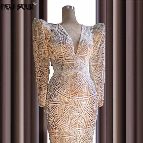 Saudi Arabia Long V Neck Evening Dress Women Formal Aibye Party Dress Robe De Soiree Prom Gown Islamic Turkish Dubai Girls Dress