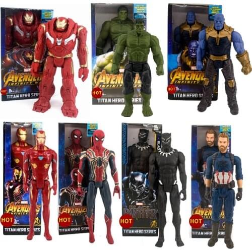 NEW Disney Marvel Toys The Avenger Endgame 30CM Super Hero Thor Hulk Thanos Wolverine Spider Man Iron Man Action Figure Toy Doll