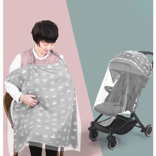 Breastfeeding Nursing Cover Adjustable Breathable 2-Layer Privacy Feeding Apron F3ME