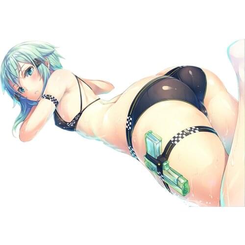 Creative Car Sticker Accessories Hot Girl Sinon Vinyl PVC 13cm*9cm Motorcycle Waterproof Windshield Car Window Car Styling Decal