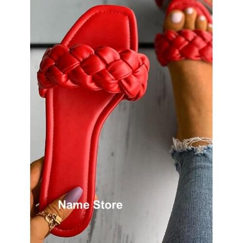 Summer Candy Color Beach Slippers Open Toe Women Flat Sandals Fashion Outdoor Womens Shoes Plus Size