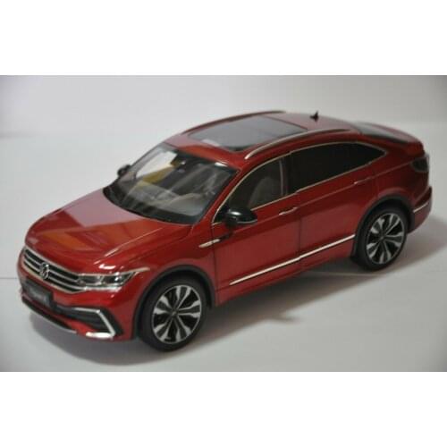 1:18 Diecast Model for VW Volkswagen Tiguan X 2020 Red Alloy Toy Car Miniature Collection Gifts Hot Selling Altis