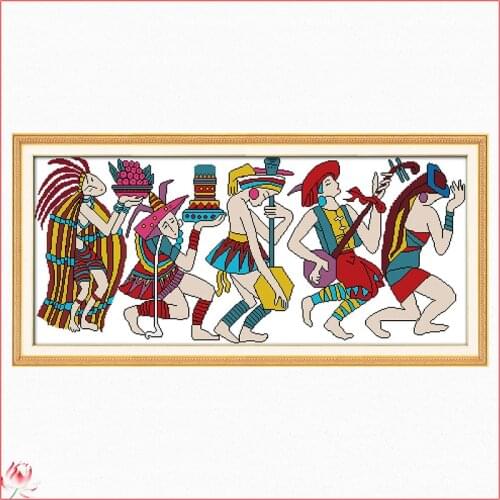 Joy Sunday The Minority Chinese Cross Stitch Kits Ecological Cotton Stampted Printed 14CT 11CT DIY Easy To Use Home Decoration