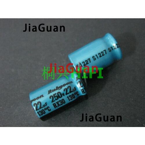 20PCS NEW RUBYCON RX30 250V22UF 12.5X20MM Electrolytic Capacitor rx30 22uF/250V 130 degrees 22UF 250V