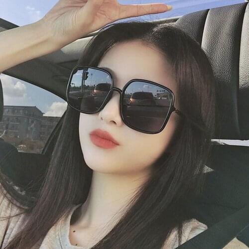 Sexy Gradient Lenses Oversized Sunglasses For Womens Classic Big Frame Square Sun Glasses Vintage Driving Travel Female Eyewear