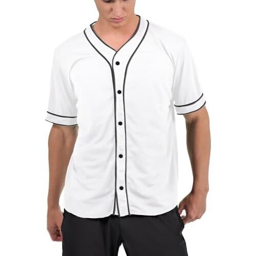 2020 Harajuku Solid Color T Shirts Women/Men Single Breasted Tshirt Summer Short Sleeve Tee Shirts Baseball Jersey Teen Clothes