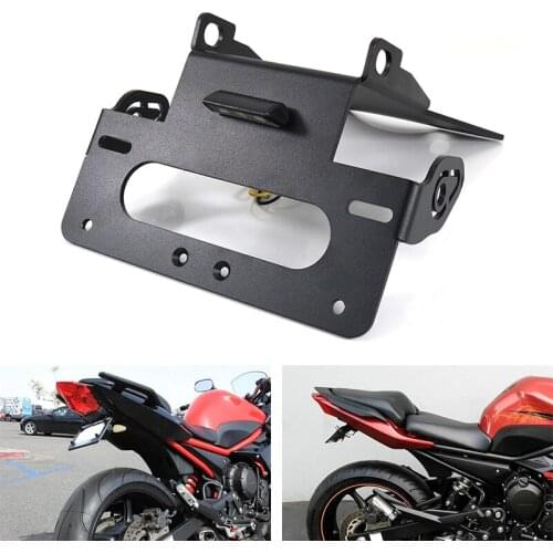 Fit For YAMAHA FZ6 / Fazer 2004-2009 Motorcycle Rear License Plate Tail Frame Holder Bracket Rear Tail Tidy Fender Eliminator