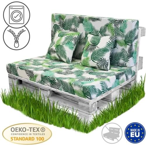 BCASE back cushion pallet Espuma Respaldo pallet truck, include Up Seat and Respaldo, Ideal for Garden, Terrace, patio and balcony, bamboo