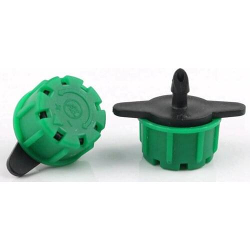 10pcs Adjustable 8 Holes Scattering Spray Green Nozzle Connect 4/7 Mm Hose Garden Irrigation Misting Micro Flow Dripper Drip