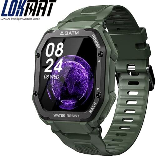 LOKMAT C16 Smart Watch Men 1.69" Touch Screen Heart Rate Blood Pressure Sleep Monitoring Waterproof Fitness Tracker Smartwatch