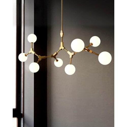 Modern Nordic Molecular Chandelier Living Room Decor Ceiling Chandeliers Dining Hanging Lights Kitchen Island Luminaires