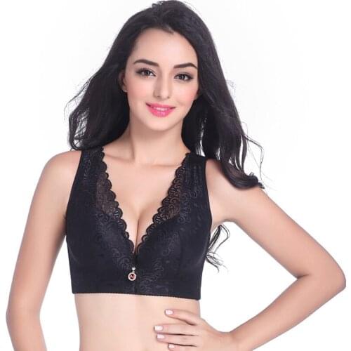 Thin plus size bra cup adjustable push up side gathering furu mm Large c cup e cup womens underwear