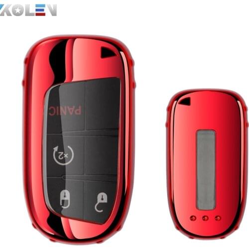TPU Car Remote Key Full Cover Case Keychain For Fiat Jeep Renegade Grand Dodge Ram 1500 Journey Charger Dart Challenger Chrysler