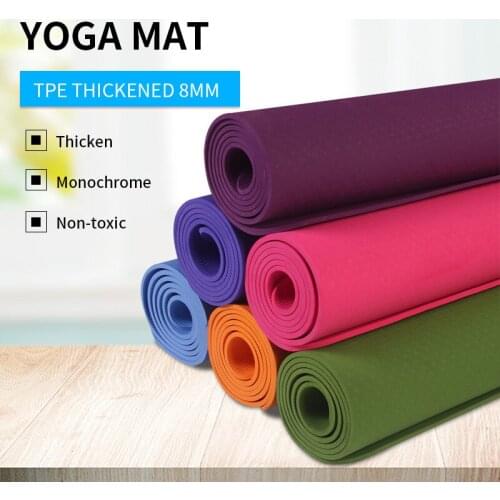 1830*610*8mm Upgraded Thick TPE Yoga Mat Non Slip Carpet Mat Wear-Resistant Environmental Material Fitness Gymnastics Mat