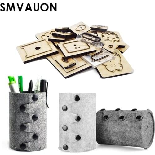 SMVAUON Japanese Steel Ruler Die Cut Steel Punch Pencil Tube Wooden Die Cutting Die Leather Cutter Leather Crafts