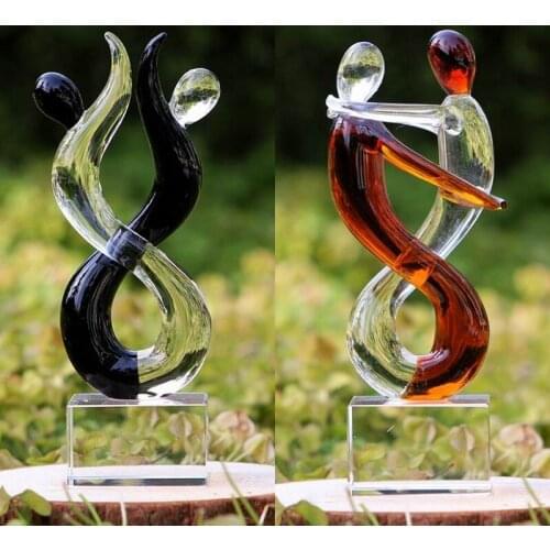 1pcs Crystal Glass Figurines Novelty Glass Sculpture Wedding Desk Decor Cosplay Prop for Men Boy Christmas Gift New