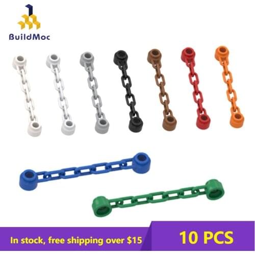 10pcs Bricks MOC 92338 1x6 chain Compatible Assembles Particles For Building Blocks Parts DIY Educational Tech Parts Toys