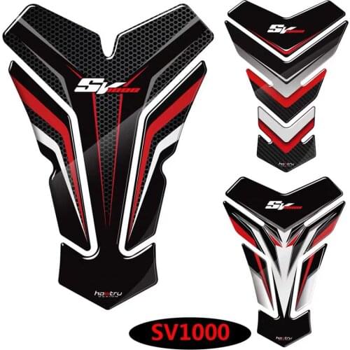 3D Carbon-look Motorcycle Tank Pad Protector Decal Stickers Case for SUZUKI SV1000 SV1000S Tank