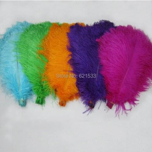 500pcs/lot Ostrich Feathers Decor Wedding&Home,16-18inch/40-45cm,light blue,lime green,orange,purple,rose EMS freeshipping