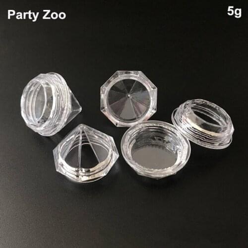 500 X 5G/5ML Clear/Blue Small Diamond Shape Empty Cream Jar For Cosmetic Sample Container Cream Eyeshadow Pot