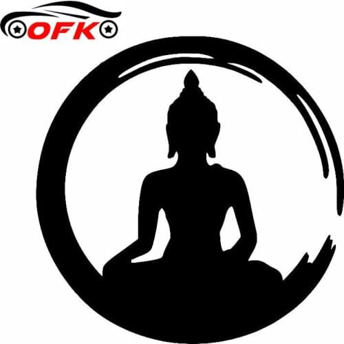 Car Stickers, Decor Motorcycle Decals, Buddha Decorative Accessories Creative Sunscreen Waterproof PVC,13cm*13cm