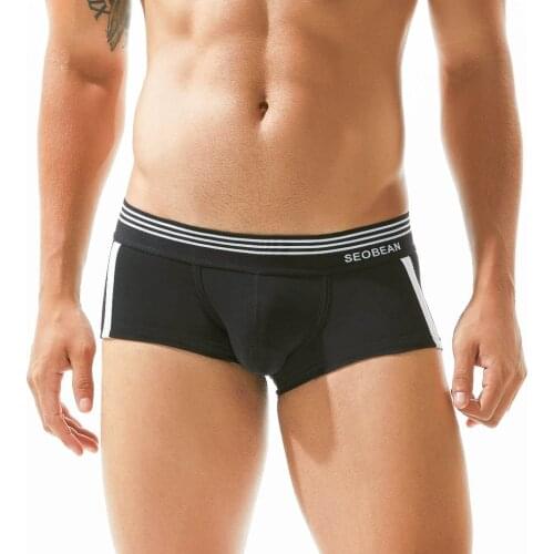 Mens sexy Stretch boxer ropa interior hombre Man Intimates underwear Low-rise boxer 5 colors lingerie homme soft slips hombre