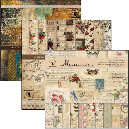 24 Shee6 Inch Scrapbook Paper Pack DIY Card Making Background Patterned Paper Scrapbooking Elements Supplies Paper Pad 24 Sheets