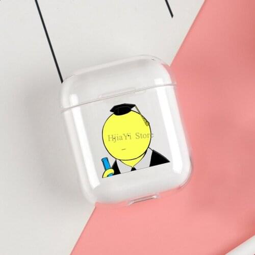 Assassination Classroom Koro Sensei Cases For Apple AirPods 1 2 Case Clear Wireless Bluetooth Earphone Case Protective Shell