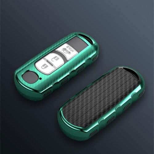 Fashion TPU Carbon Fiber Pattern Car Key Cover Case For Mazda2 mazda 3 mazda 5 mazda 6 CX-3 CX-4 CX-5 CX-7 CX-9 Atenza Axela MX5