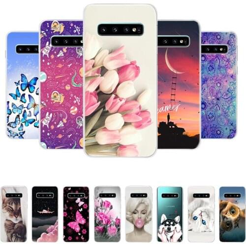 Case For Samsung Galaxy S10 Plus s 10 S10E S10 e S10Plus Case cute printed Soft TPU Silicone Back Cover Bumper Phone Cases Coque