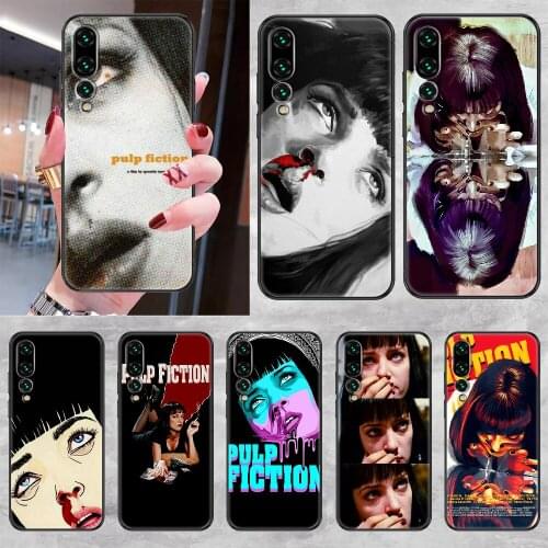 Movie Pulp Fiction Mia Wallace Phone case For Huawei P Mate P10 P20 P30 P40 10 20 Smart Z Pro Lite 2019 black art coque tpu