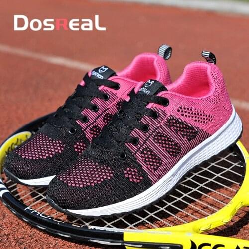 Dosreal Women Flat Shoes Breathable Black Sneakers Ladies New Spring Mesh Loafers Female Soft Zapatos De Mujer