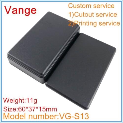 40pcs/lot molding extrusion box 60*37*15mm ABS plastic material instrument housing with buckle for wire connector