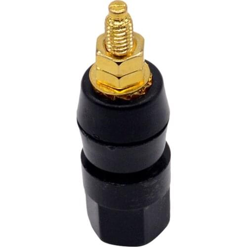 Red and Black Hexagonal Single Connection Terminal Gold-plated 4mm Audio Terminal Speaker Audio Terminal Terminal