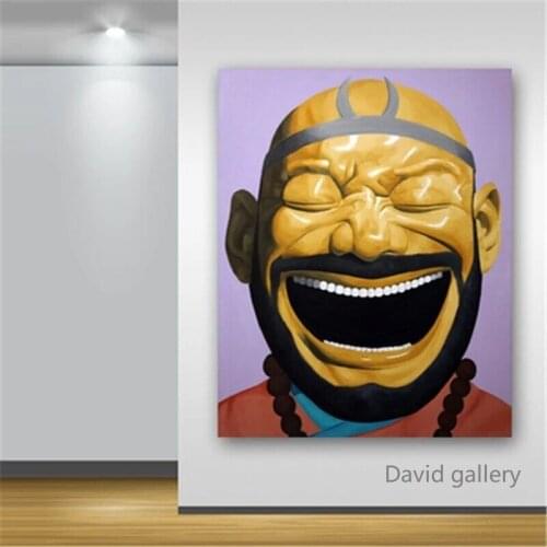 Big mouth Journey to the West artworks oil painting Wall art pictures painted for bedroom Home Decor