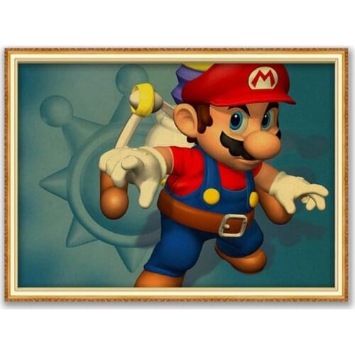 Carton Mario Printed Canvas 11CT Cross Stitch Kit DIY Embroidery DMC Threads Needlework Handiwork Handicraft Different
