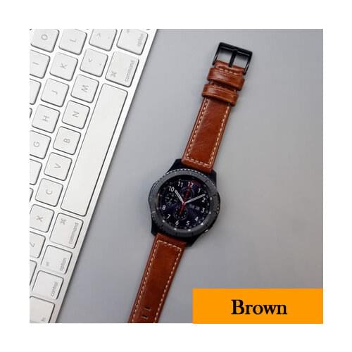 AKGLEADER 22mm Leather Strap For Galaxy Watch 46mm Watchband For Samsung Gear S3 Band Huawei GT Watch 2Pro Amazfit 2 Braceler