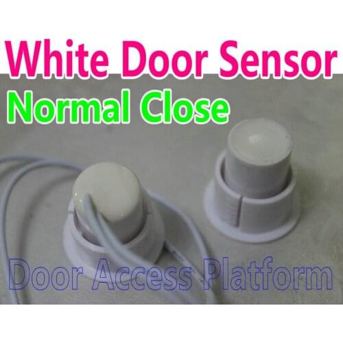 White Color Magnetic Sensor,Home Door Magnetic Detector,Size=25mmx 19mm ABS Hotel security detector Safety Control 1 pair kit