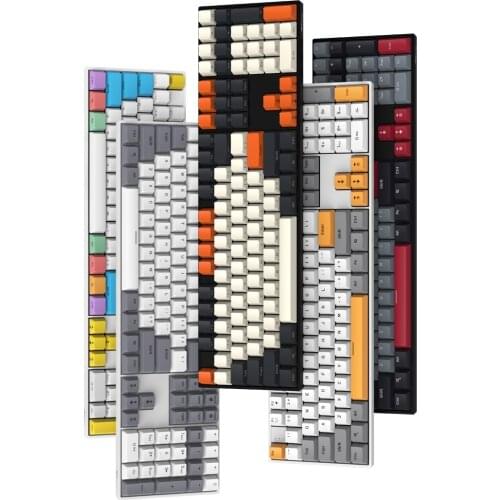 New RK932 108 Key Ergonomic Backlit Desktop Notebook Mechanical Keyboard Optional Wired Version/Dual-Mode Version RK/Cherry Axis