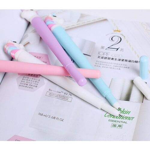 24PCs Cute Cartoon Unicorn Gel Pens Set kawaii Stationery 0.5mm Black Ink Pen Writing tools Office Supplies Study Stationery